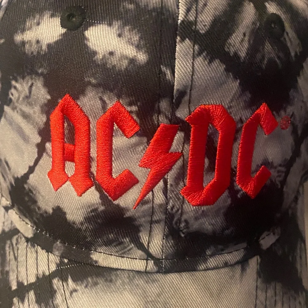AC/DC Black and White Tie-Dye Hat